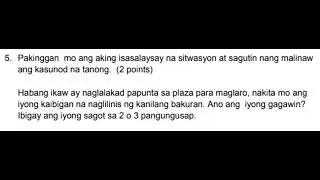 FLT (LISTENING/SPEAKING) FILIPINO- Item No.5
