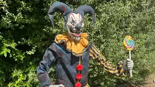 NEW 2024 spirit halloween NIBBLES THE CLOWN animatronic unboxing/setup