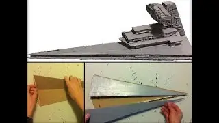 Imperial Star Destroyer made from Cardboard