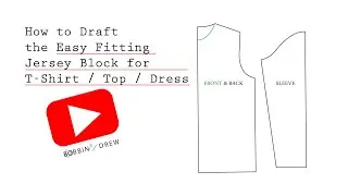How to Draft the T-shirt Jersey Block Pattern (watch in HD)