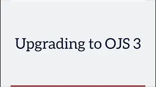 OJS 3 Features Overview