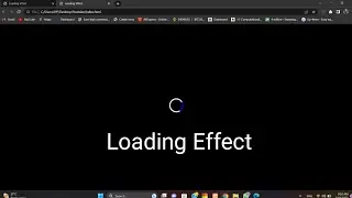 Loading Effect in html, css | VS Code