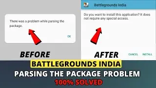 Battlegrounds Mobile India | There Was a Problem While Parsing The Package | 100% Problem Fix