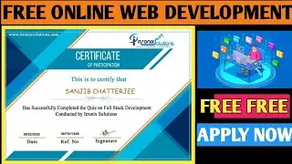 Free National Level Web Development Certificate | Free Online Certificate | Free Course | Quiz Certi