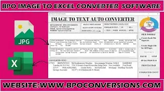 How to use Jpg/Gif/Png/Tif/ Image to excel Conversion software