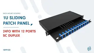 24FO with 12 SC Duplex 1U Sliding Patch Panel