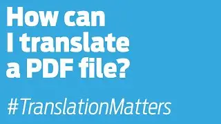 How can I translate a PDF file?
