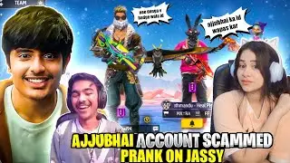 ajjubhai v badge id scam prank on jassy gamer😱 she kick me😡 Garena free fire