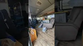 I'm converting an old 5th wheel into a craft room and office. Today, furniture goes in! 🤩 #craftroom