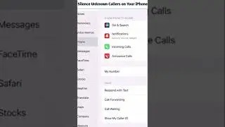 Silence Unknown Callers on Your iPhone ❤️ II #shorts