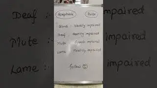 Polite words for Specially Abled Person #motivation #learn #englishlanguage#english #englishlearning