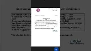 DU Counselling | Important Update | Revised Schedule For First Round | #duadmission #ducutoff