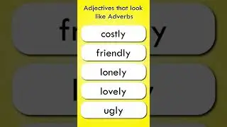 Adjectives that look like Adverbs 