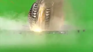 big mechanical ball green screen