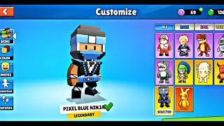 Free Blue Pixel Ninja Skin😍 Stumble guys