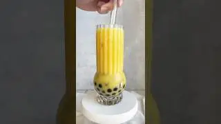 Making a Mango Boba Milk Tea 🥭
