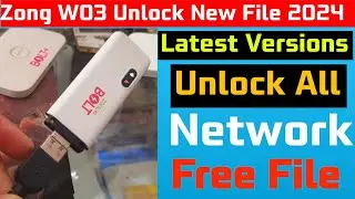 Zong W03 Unlock Free I Zong Wingle Unlock | W03 Unlock All Network SIM | Zong w03 test point - 2024