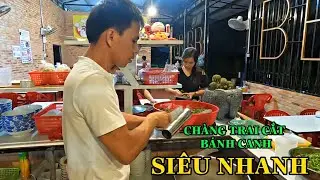 Chàng trai CẮT BÁNH CANH NHANH NHƯ CÁI MÁY GIÁ CHỈ 25 K