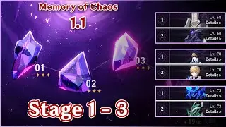 【Honkai: Star Rail】Forgotten Hall Memory of Chaos 1.1 | Stage 1 - 3 Full Stars⭐