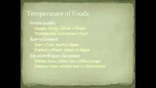 Chinese Medicine Nutrition: Temperature and the Innate Nature of Foods