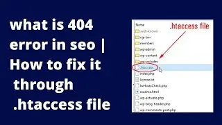 what is 404 error in seo | How to fix it through  .htaccess file