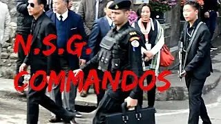 N. S. G. Commandos protecting Minister