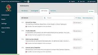 Setting up an Online Journal: OJS Submission Workflow - Submission, Review, Copyediting & Production