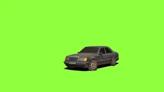 Footage green screen old car Mercedes Benz