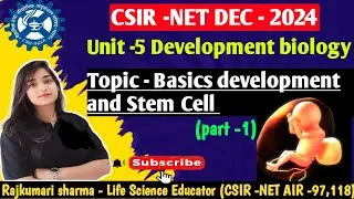 CSIR -NET DEC -2024 ||Basic development and Stem Cell |Developmental Biology| @rajkumarisharma25