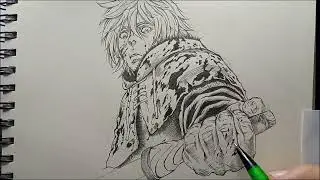 COMO DIBUJAR A THORFINN A LÁPIZ - VINLAND SAGA