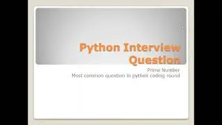 PRIME NUMBER PROGRAMS IN PYTHON TAMIL | PYTHON INTERVIEW QUESTIONS