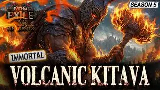 [0.5] PoE 2 IMMORTAL VOLCANIC KITAVA | LEAGUE STARTER | Arbiter | Warrior Build | Path of exile 2