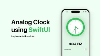 Creating an analog clock using SwiftUI | SwiftUI 2.0 | Implementation Video | Flawless Code