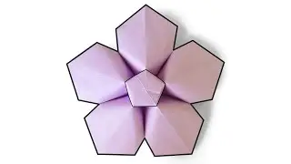 How to make an ORIGAMI FLOWER (5 petals)