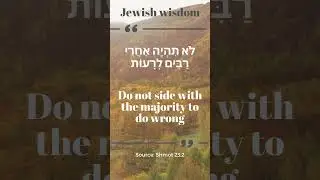 לֹא תִהְיֶה אַחֲרֵי רַבִּים לְרָעוֹת  