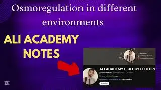 Osmoregulation in marine environment| Osmoregulation in different environments 12|Ali academy notes 