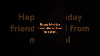 Ahmad special birthday he is 10 comment this if y’all shed a birthday coming up to celebrate on my