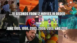 10 Seconds from 12 Movies in Order from June 1993, 1998, 2003, 2008, 2013, and 2018