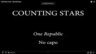 COUNTING STAR  - ONE REPUBLIC