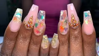Acrylic Nails Tutorial | Fall Nails | How To Remove Color Acrylic