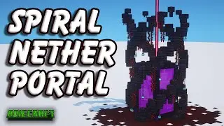 Minecraft Spiral Nether Portal TUTORIAL - EPIC Minecraft Nether Portal Design - Minecraft 1.17