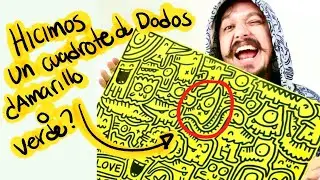 ¡Cuadro de dodos verde chillón!