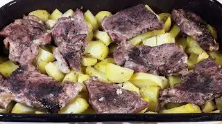 Свински вратни пържоли с картофи на фурна | Бързо, лесно и мързеливо