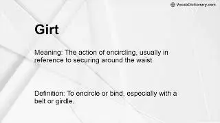 Girt Meaning