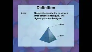 Video Definitions: 3D Geometry: Definition 2: Apex