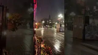 Heavy summer rain 🌧️🇨🇦 #travel #canada #montreal #quebec #rain