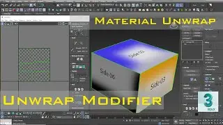 In 3ds max Unwrap material using UVW Unwrap Modifier |Without UVW Map | 3ds Max Unwrap
