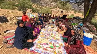 Making a Big pot tomato plov for Grandchildren (Iran 2023)