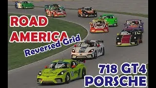 Porsche 718 Cayman GT4 at Road America Reversed grid
