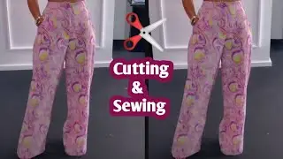 How to Cut and Sew Female trousers/Pants for Beginners #beginners #pants #female #trousers #how